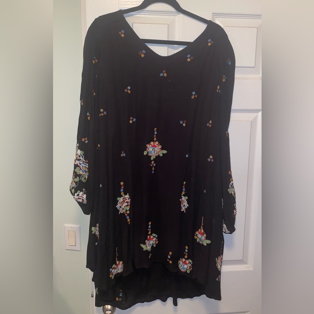 Free People long sleeve short dress with back cut out size L